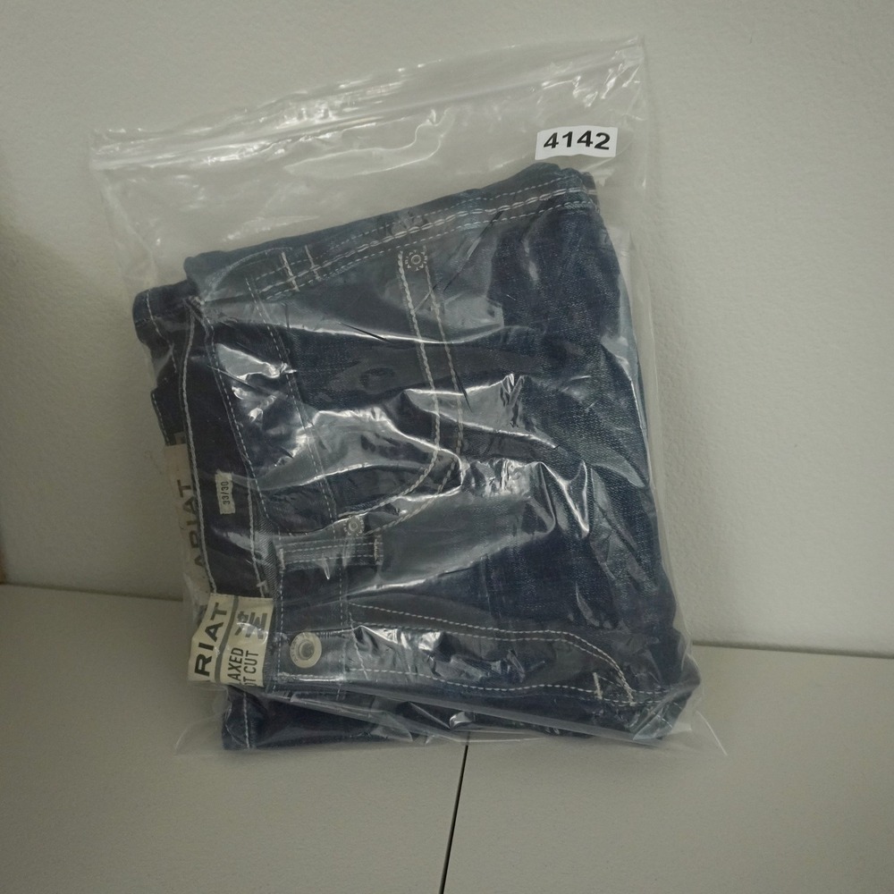 NWT Ariat M4 Relaxed Boot Cut Jeans Mens 33x30 Blue Stretch Denim Heavy Stitch - Picture 10 of 10